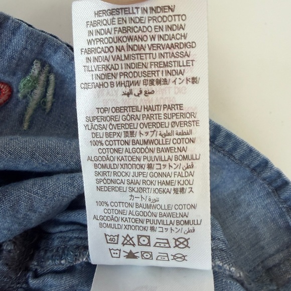 Baby Boden 12-18m Baby Girl Dress Appliqué Embroidered Forest Bunnies Mushroom - Picture 11 of 12